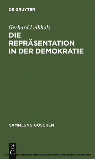 Die Repräsentation in der Demokratie main product photo