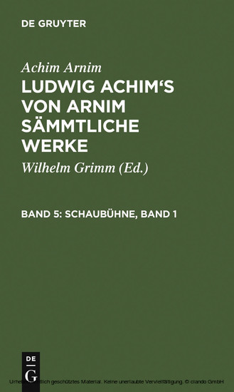 Schaubühne, Band 1 main product photo