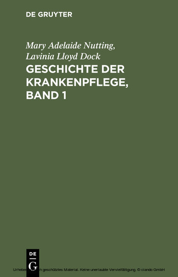 Geschichte der Krankenpflege, Band 1 main product photo