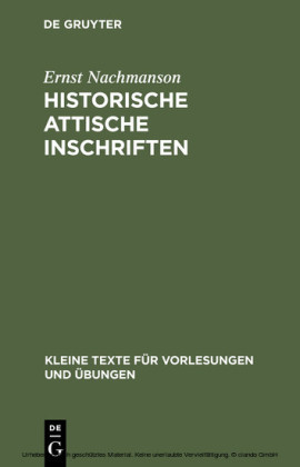 Historische attische Inschriften