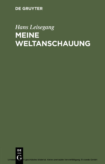 Meine Weltanschauung main product photo