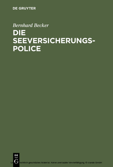 Die Seeversicherungs-Police main product photo