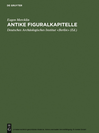 Antike Figuralkapitelle main product photo