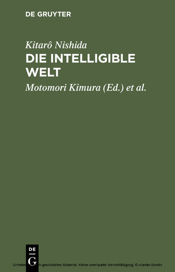 Die intelligible Welt main product photo