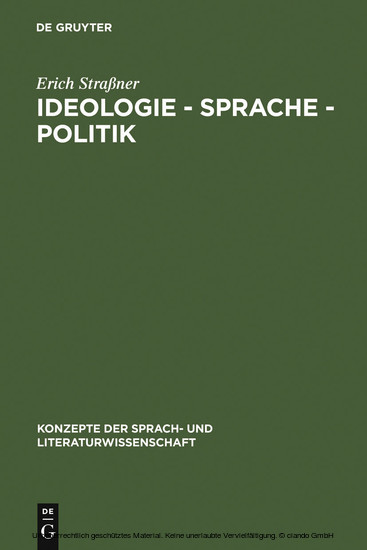 Ideologie - Sprache - Politik main product photo
