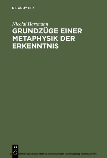 Grundzüge einer Metaphysik der Erkenntnis main product photo