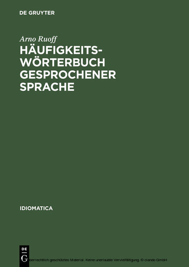 Häufigkeitswörterbuch gesprochener Sprache main product photo