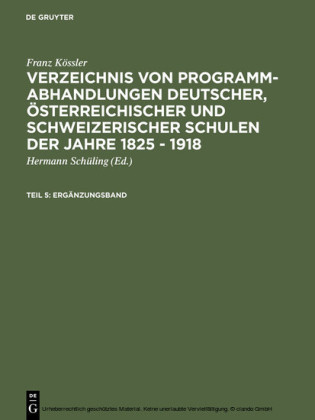 Ergänzungsband