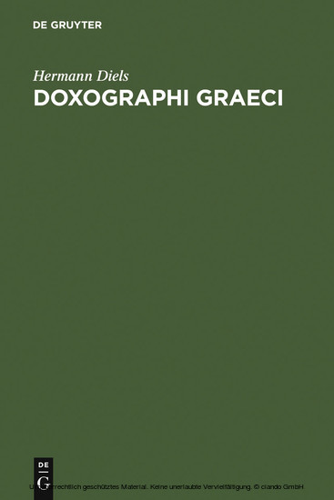 Doxographi Graeci main product photo