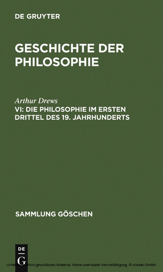 Die Philosophie im ersten Drittel des 19. Jahrhunderts main product photo