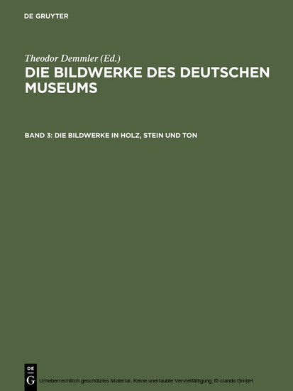 Die Bildwerke in Holz, Stein und Ton main product photo