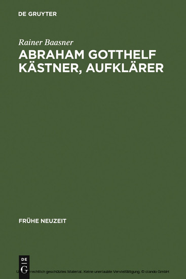 Abraham Gotthelf Kästner, Aufklärer main product photo