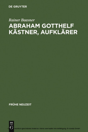 Abraham Gotthelf Kästner, Aufklärer
