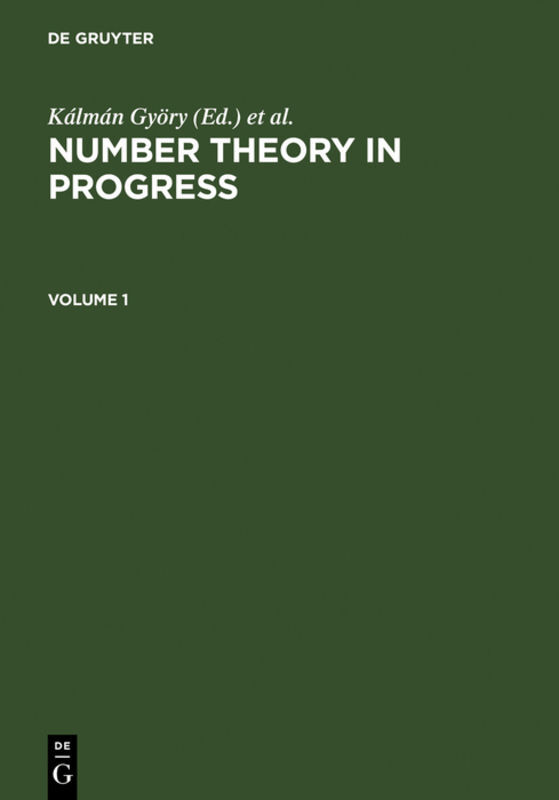 Number Theory in Progress main product photo