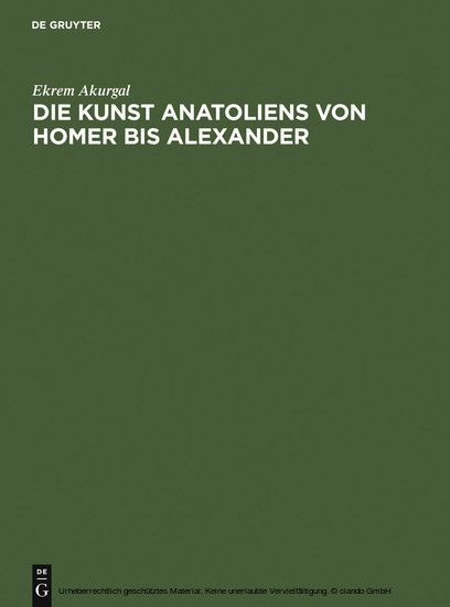Die Kunst Anatoliens von Homer bis Alexander main product photo