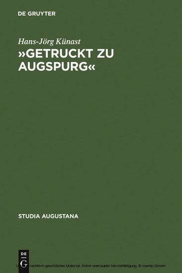 "Getruckt zu Augspurg" main product photo