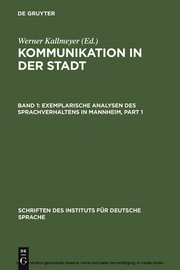 Exemplarische Analysen des Sprachverhaltens in Mannheim main product photo