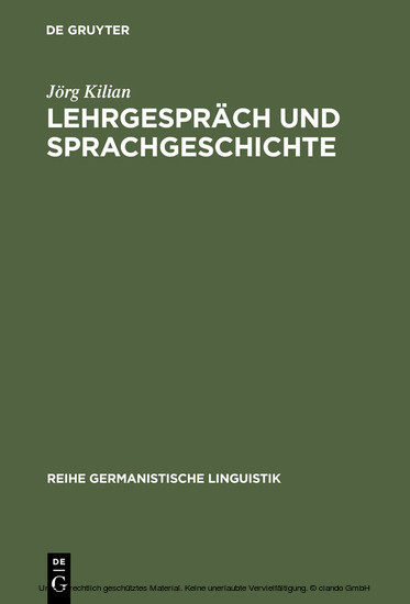 Lehrgespräch und Sprachgeschichte main product photo