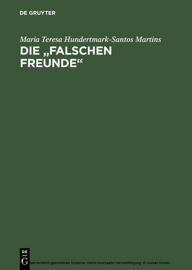 Die 'falschen Freunde' / Os 'Falsos Amigos' main product photo
