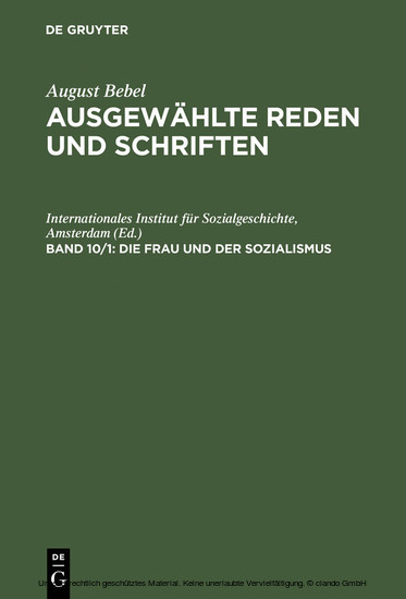Die Frau und der Sozialismus main product photo