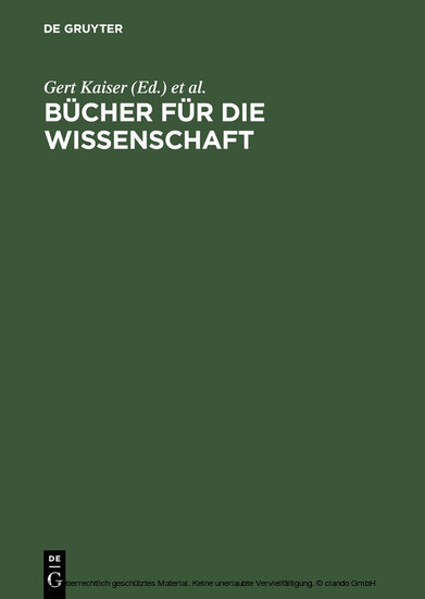 Bücher für die Wissenschaft main product photo