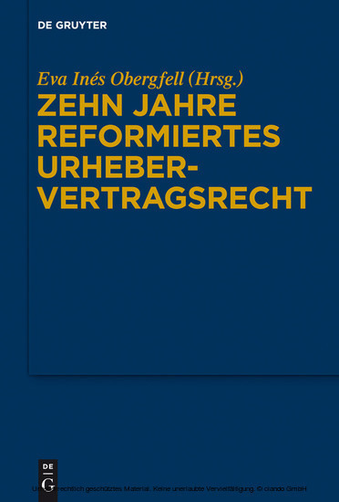 Zehn Jahre reformiertes Urhebervertragsrecht main product photo