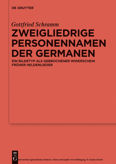 Zweigliedrige Personennamen der Germanen main product photo