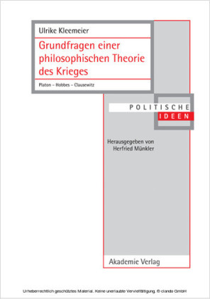 Grundfragen einer philosophischen Theorie des Krieges