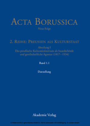 Die Behörde und ihr höheres Personal - Darstellung