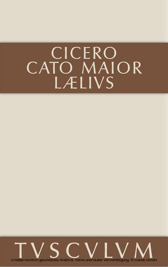 Cato der Ältere über das Alter main product photo