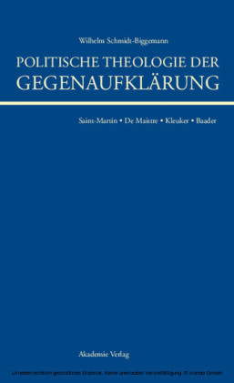 Politische Theologie der Gegenaufklärung