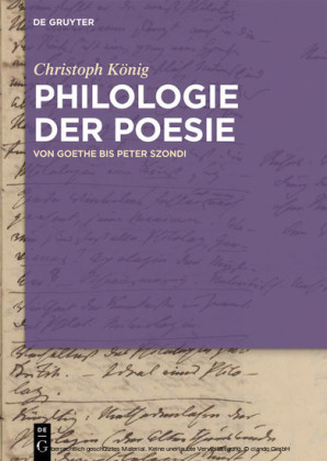 Philologie der Poesie