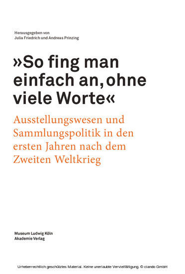 'So fing man einfach an, ohne viele Worte' main product photo