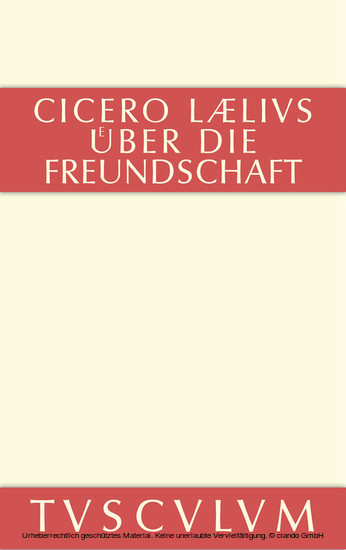 M. Tulli Ciceronis Laelius de amicitia / Laelius über die Freundschaft main product photo