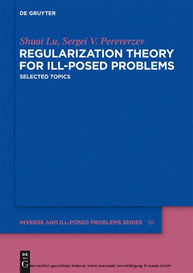 Regularization Theory for Ill-posed Problems main product photo