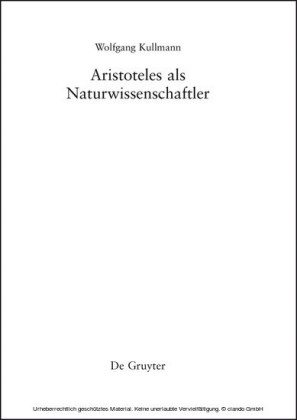 Aristoteles als Naturwissenschaftler