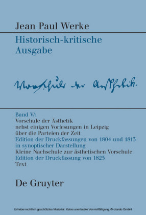 Vorschule der Aesthetik