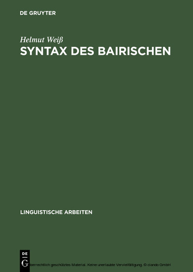 Syntax des Bairischen main product photo