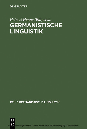 Germanistische Linguistik main product photo