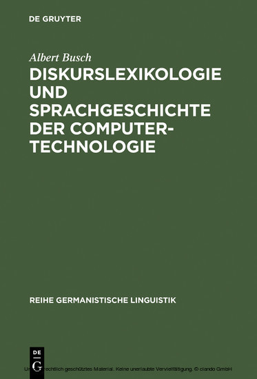 Diskurslexikologie und Sprachgeschichte der Computertechnologie main product photo