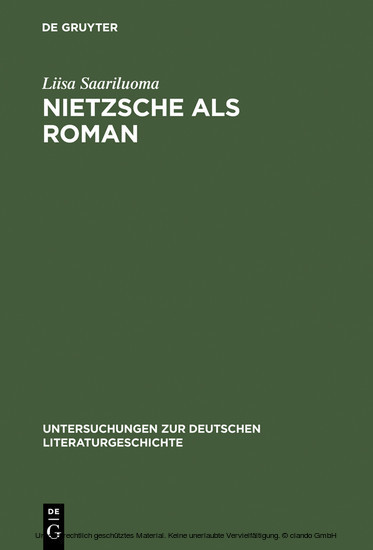 Nietzsche als Roman main product photo