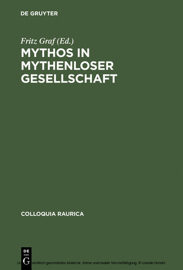 Mythos in mythenloser Gesellschaft main product photo