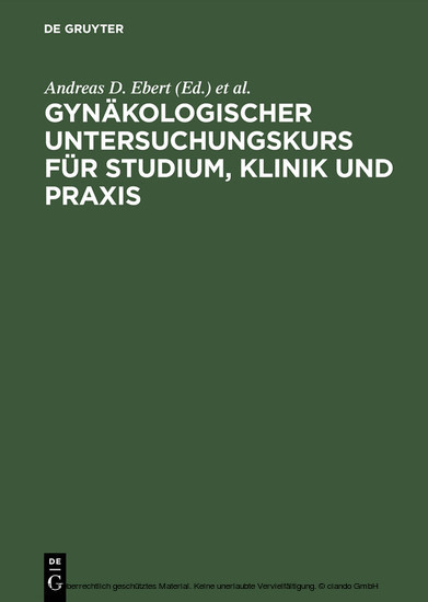 Gynäkologischer Untersuchungskurs für Studium, Klinik und Praxis main product photo