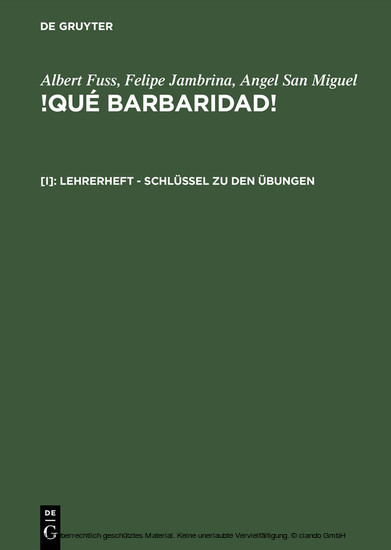 Lehrerheft - Schlüssel zu den Übungen main product photo