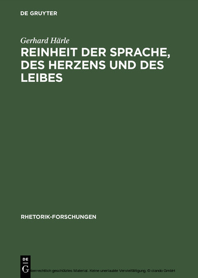 Reinheit der Sprache, des Herzens und des Leibes main product photo