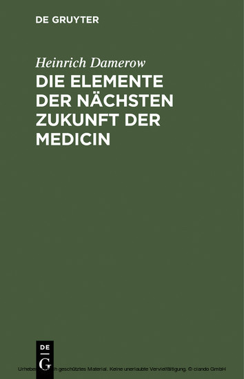 Die Elemente der nächsten Zukunft der Medicin main product photo