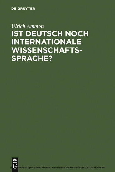 Ist Deutsch noch internationale Wissenschaftssprache? main product photo