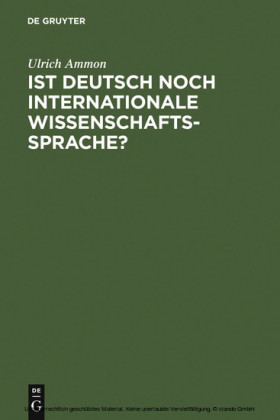 Ist Deutsch noch internationale Wissenschaftssprache?