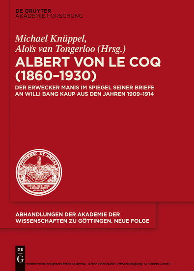 Albert von le Coq (1860-1930) - Der Erwecker Manis main product photo