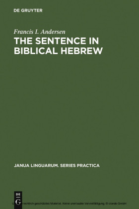 The Sentence in Biblical Hebrew